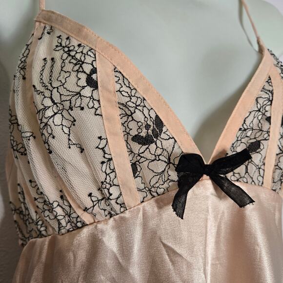 Oscar De La Renta Pink Label Delicate Touch Babydoll Slip Dress Size L Coquette - Picture 4 of 15